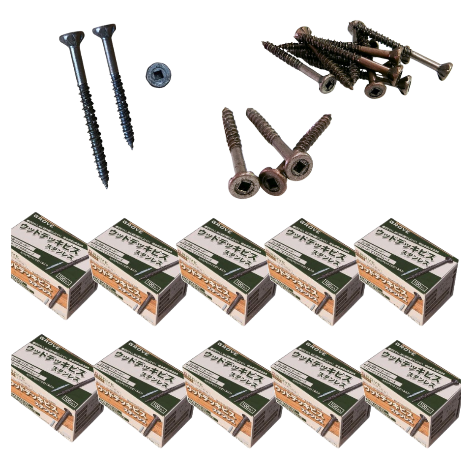 GROVEステンレスウッドデッキビス(SUS304) 徳用大箱 送料無料